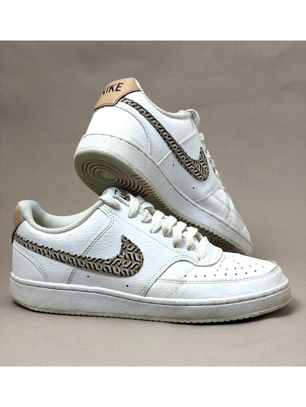 Nike Court Vision Low Next Nature United in Victory White Tan Womens 7.5 FN7323